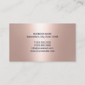 Zahnarzt Rose Gold Tooth Navy Blue Dental Care Visitenkarte (Rückseite)