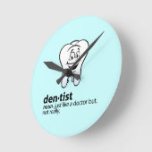 Zahnarzt Runde Wanduhr (Winkel)