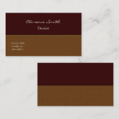 Zahnarzt Rustikales Kariertes Berufliches Design Visitenkarte (Vorne/Hinten)