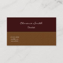 Zahnarzt Rustikales Kariertes Berufliches Design Visitenkarte