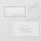 Zahnarzt-Schattenkarte für graue Grenzen Visitenkarte (Vorne/Hinten)