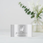 Zahnarzt Silver Logo VIP Ernennung Terminkarte (Stehend Vorderseite)