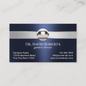 Zahnarzt Silver Strip Navy Blue Dental Care Terminkarte (Vorderseite)