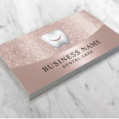 Zahnarzt Smile Tooth Moderne Rose Gold Zahnpflege Visitenkarte