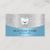 Zahnarzt Smile Tooth Modernes Light Blue Zahnpfleg Visitenkarte (Vorderseite)