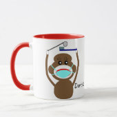Zahnarzt-Socken-Affe-Kaffee-Tasse Tasse (Links)