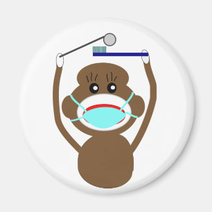 Zahnarzt-Socken-Affe-Shirts und Magnet