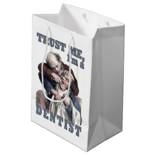 ZAHNARZT-Spaß-Geschenktaschen Mittlere Geschenktüte