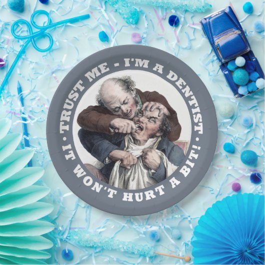 ZAHNARZT-Spaß-Papier-Teller Pappteller (Party)