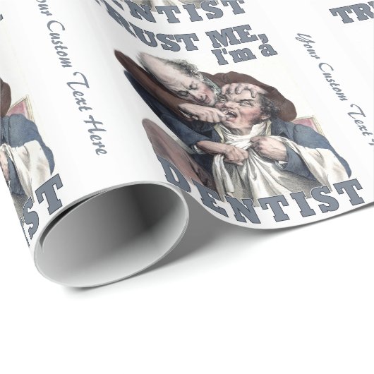ZAHNARZT-Spaß-Verpackungspapier Geschenkpapier (Rolleneckpunkt)