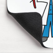 Zahnarzt-Strichmännchen Mousepad (Ecke)