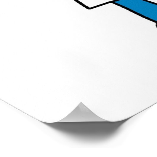 Zahnarzt-Strichmännchen Poster (Ecke)