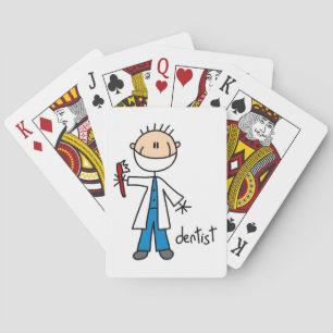 Zahnarzt-Strichmännchen Spielkarten