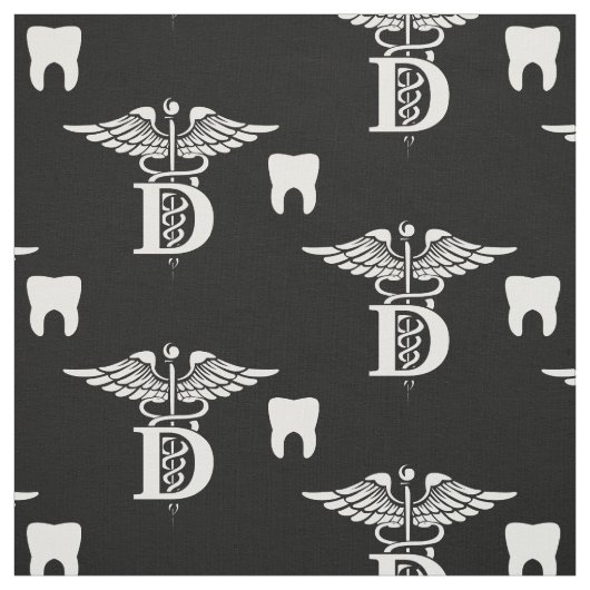 Zahnarzt-Symbol u. Zahn-Schwarzes Stoff (Muster)