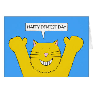 Zahnarzt-Tag 6. März Cartoon-Katze