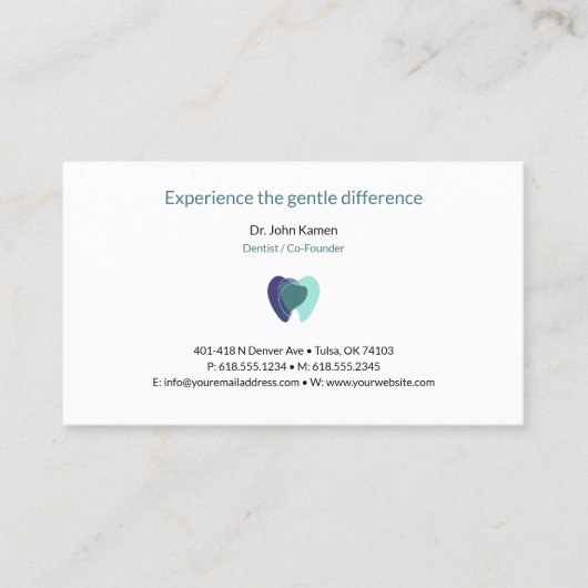 Zahnarzt | Terminalkarte Visitenkarte (Vorderseite)