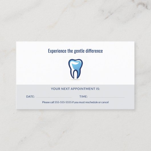 Zahnarzt | Terminalkarte Visitenkarte (Rückseite)