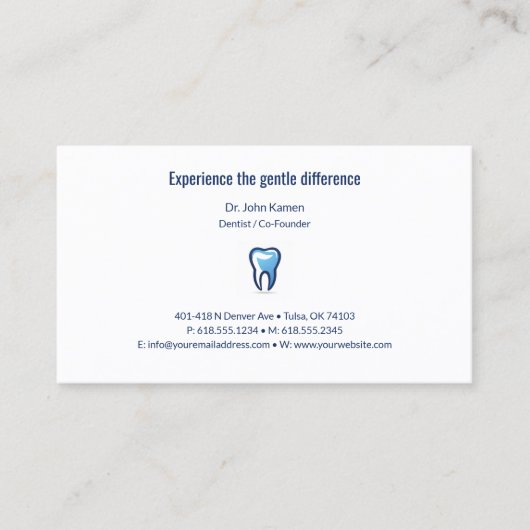 Zahnarzt | Terminalkarte Visitenkarte (Vorderseite)