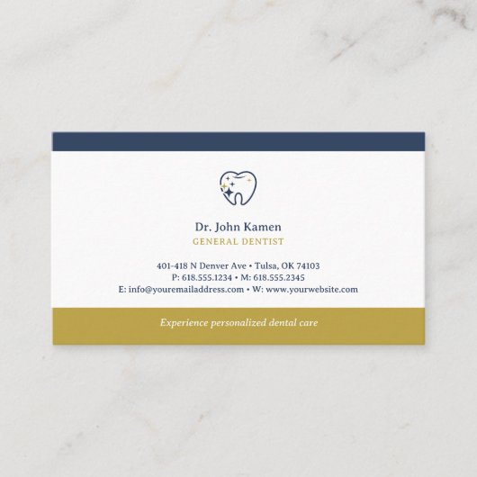 Zahnarzt | Terminalkarte Visitenkarte (Vorderseite)