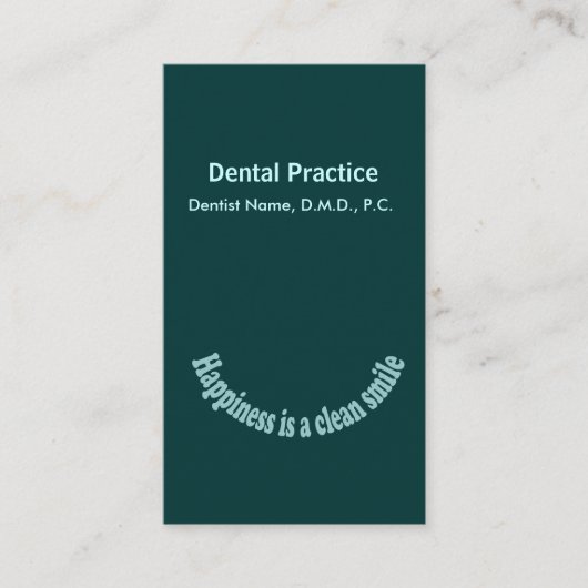 Zahnarzt Terminkarte (Vorderseite)