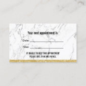 Zahnarzt Trendy Turquoise Marmorzahnärztin Terminkarte (Rückseite)