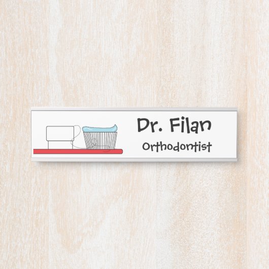 "Zahnarzt-" Tür-Namensschild Türschild (Vorderseite )