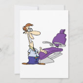 Zahnarzt und Zahnarztstuhl für Operation Einladung (Vorderseite)