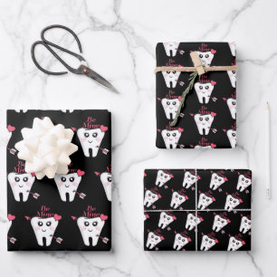 Zahnarzt Valentine - Zahnherz, Sei mein Geschenkpapier Set