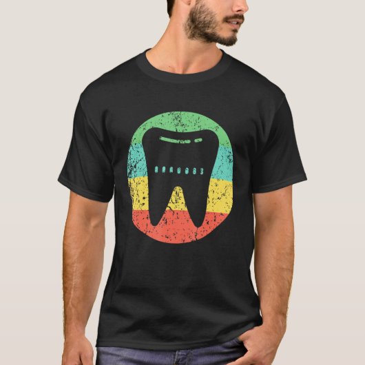 Zahnarzt Vintag Retro-Zahnarzt T-Shirt (Vorderseite)