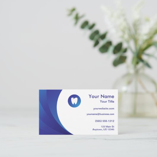 Zahnarzt Visitenkarte (Stehend Vorderseite)