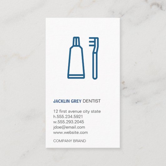 Zahnarzt Visitenkarte (Vorderseite)