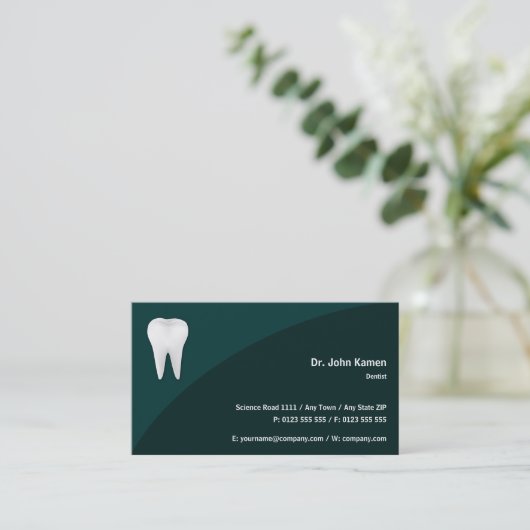Zahnarzt Visitenkarte (Stehend Vorderseite)