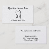 Zahnarzt Visitenkarte (Vorne/Hinten)