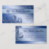 Zahnarzt-Visitenkarte-blaues Visitenkarte (Vorne/Hinten)