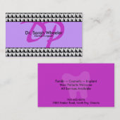 Zahnarzt-Visitenkarte - Monogramm Visitenkarte (Vorne/Hinten)