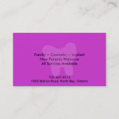 Zahnarzt-Visitenkarte - Monogramm Visitenkarte (Rückseite)