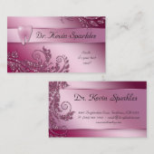 Zahnarzt-Visitenkarte-Schein-Blatt-Zahn-Rosa Visitenkarte (Vorne/Hinten)