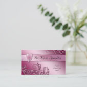 Zahnarzt-Visitenkarte-Schein-Blatt-Zahn-Rosa Visitenkarte (Stehend Vorderseite)