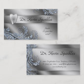 Zahnarzt-Visitenkarte-Silber-Schein-Blatt-Zahn Visitenkarte (Vorne/Hinten)