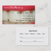 Zahnarzt-Visitenkarten Terminkarte (Vorne/Hinten)