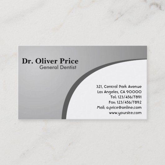 Zahnarzt - Visitenkarten Visitenkarte (Vorderseite)