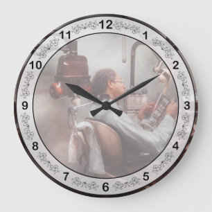 Zahnarzt - wartete den Zahnarzt Große Wanduhr