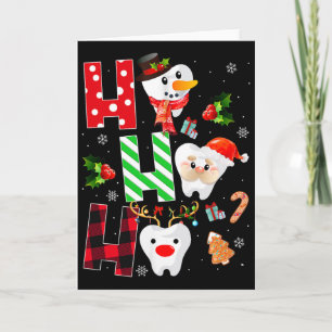 Zahnarzt Weihnachts-Spaß Zahn Dental-Geschenk Rot Karte