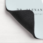 Zahnarzt Weiße Zähne Hellblau Mousepad (Ecke)