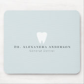 Zahnarzt Weiße Zähne Hellblau Mousepad (Vorne)