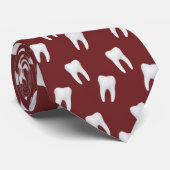Zahnarzt-weißes Zahn-Zahnpflege-Burgunder-Rot Krawatte (Gerollt)