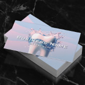 Zahnarzt White Tooth Pastell Blue Pink Curves Dent Terminkarte