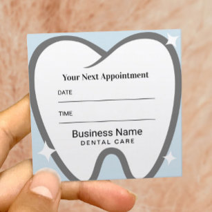 Zahnarzt White Tooth Zahnarzt Ernennung Terminkarte
