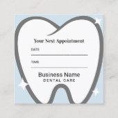 Zahnarzt White Tooth Zahnarzt Ernennung Terminkarte (Vorderseite)