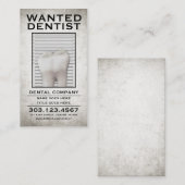 Zahnarzt wollte Plakat Treuekarte (Vorne/Hinten)